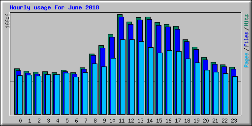 Hourly usage for June 2018