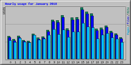 Hourly usage for January 2018