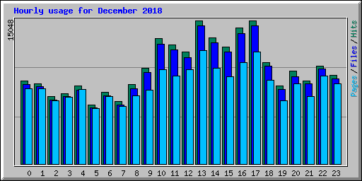 Hourly usage for December 2018